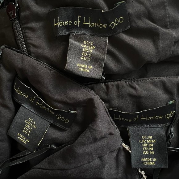 New House of Harlow 1960 Velvet Draped Wedding Guest Sexy Diamonds Rhinestones - Picture 3 of 8